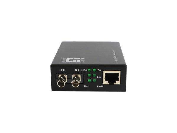 GVT-2003 RJ45 to ST Gigabit Ethernet Media Converter, Single-Mode Fiber, 1310nm, 20km