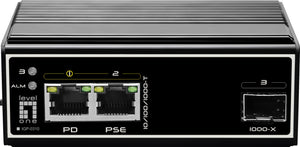 IGP-0310, conmutador industrial Gigabit PoE PSE/PD de 3 puertos, 802.3at PoE, 30 W