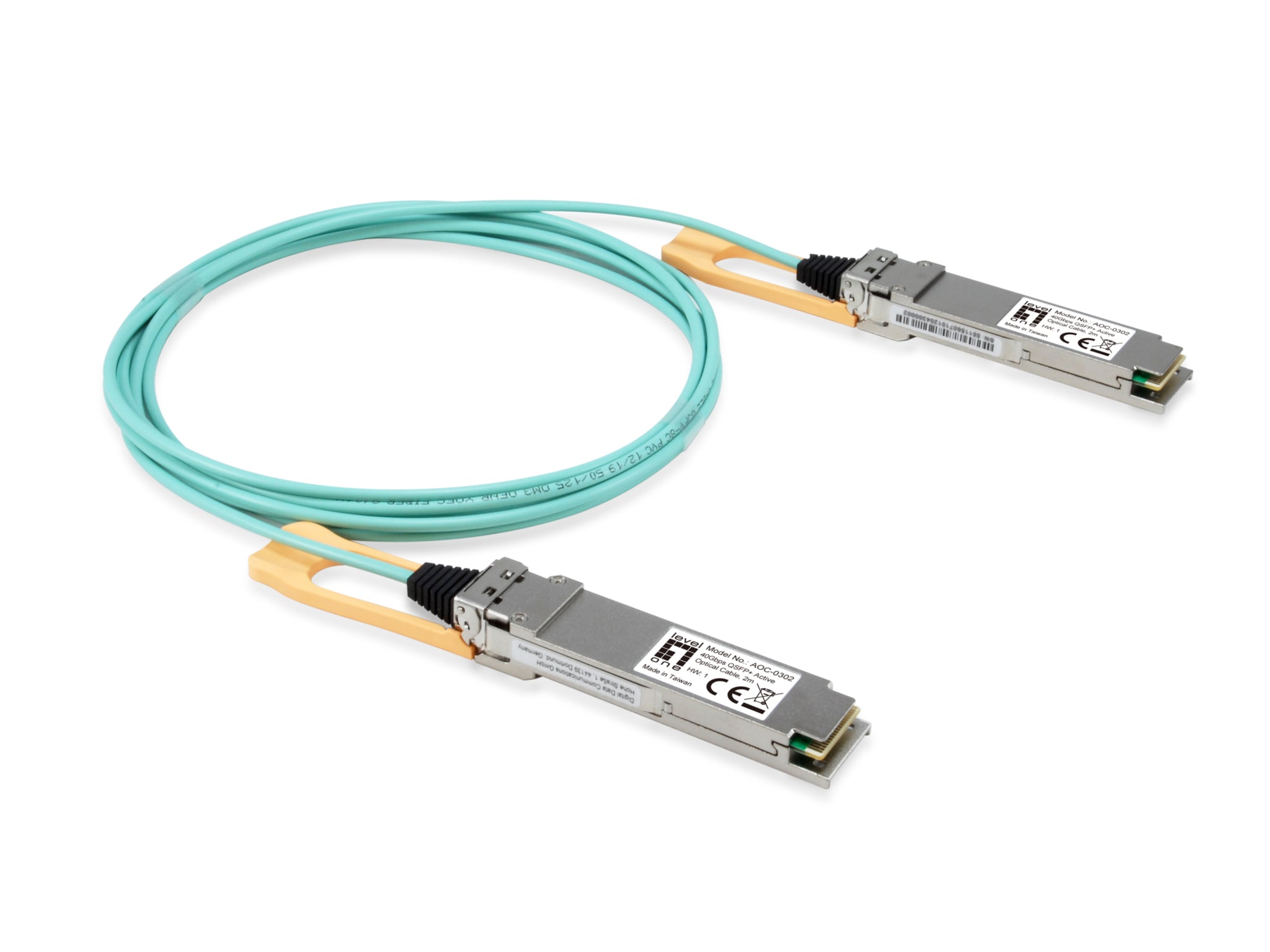 AOC-0302 Cable óptico activo QSFP+ de 40 Gbps, 2 m