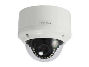 Domo fijo FCS-3304, H.265/264, 3 MP, 802.3af PoE, zoom óptico 4.3X, interior/exterior