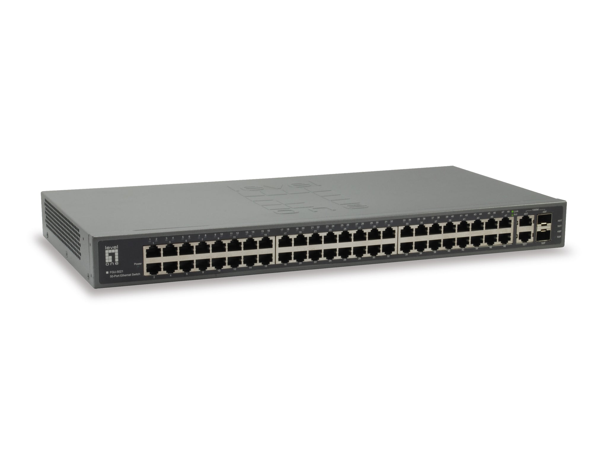 Conmutador Fast Ethernet de 50 puertos FGU-5021, combinación de 2 Gigabit SFP/RJ45