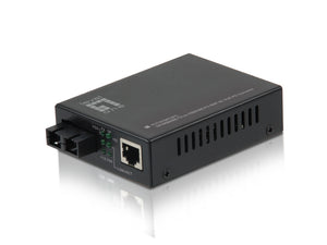 FVT-0104TXFC Conversor de medios Fast Ethernet RJ45 a SC, fibra monomodo, 20 km, PoE PD