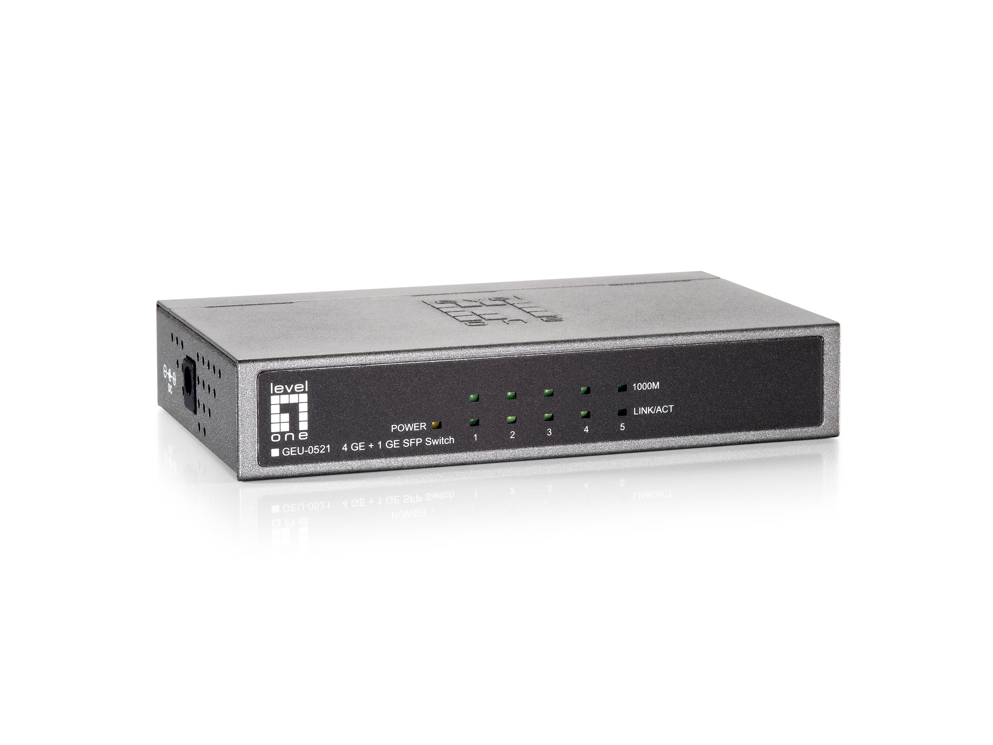 GEU-0521 CONMUTADOR DE FIBRA ETHERNET GIGABIT DE 5 PUERTOS