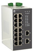 Conmutador industrial Fast Ethernet de 16 puertos IES-1610, carril DIN, -20 °C a 70 °C