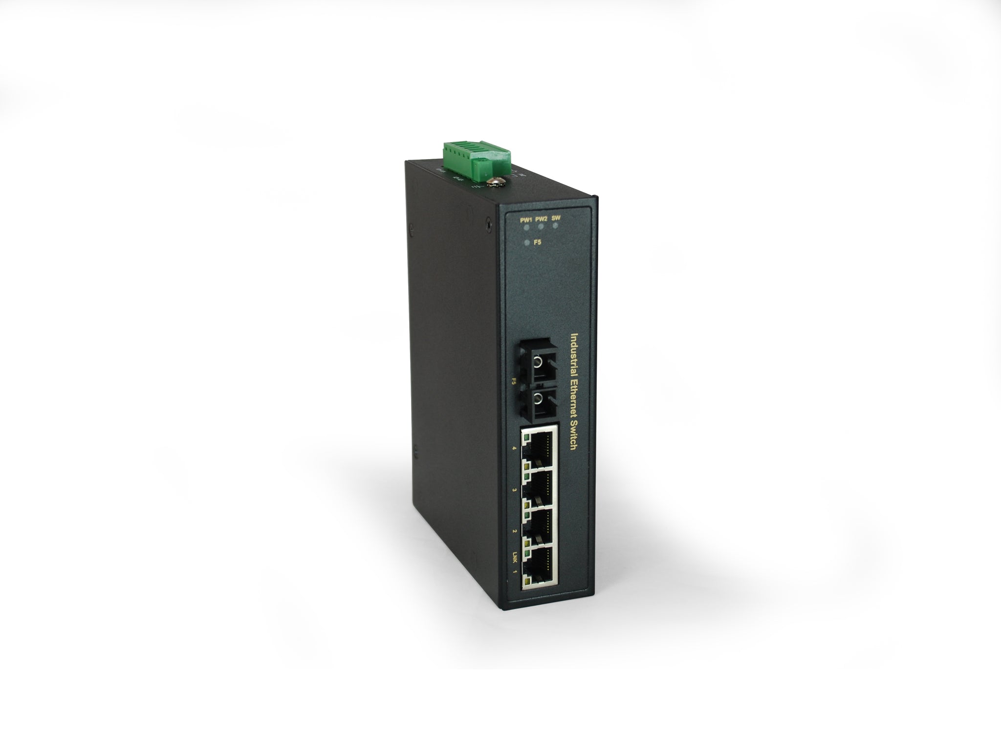 IFS-0502 Conmutador industrial Fast Ethernet de 5 puertos, 1 fibra multimodo SC, 2 km, -40 °C a 75 °C