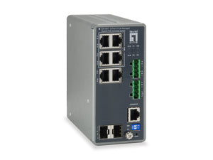 IGP-0871 Switch industrial Gigabit PoE administrado L3 Lite de TURING de 8 puertos, 2 x SFP, 4 salidas PoE, 802.3at/af PoE, 120 W, -40 °C a 75 °C